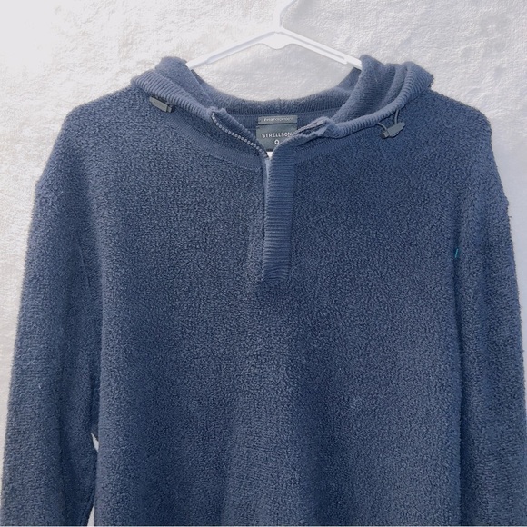 Men's Strellson Navy Blue Long Sleeve Pullover Hooded Sweater size large - Picture 2 of 7